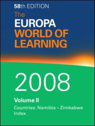 Europa World of Learning 2008 Volume 2