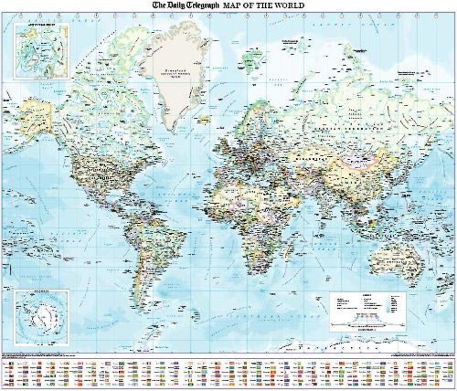 The Daily Telegraph Wall Map of the World