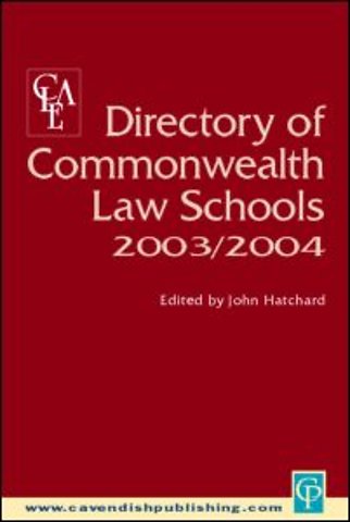Directory of Commonwealth Law Schools 2003-2004