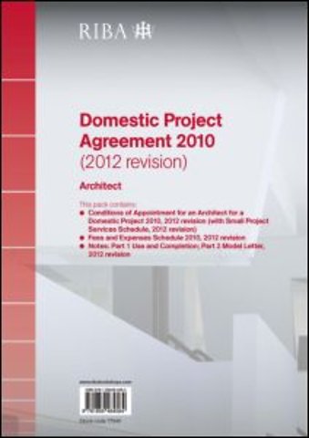 RIBA Domestic Project Agreement 2010 (2012 Revision): Architect (Pack of 10)