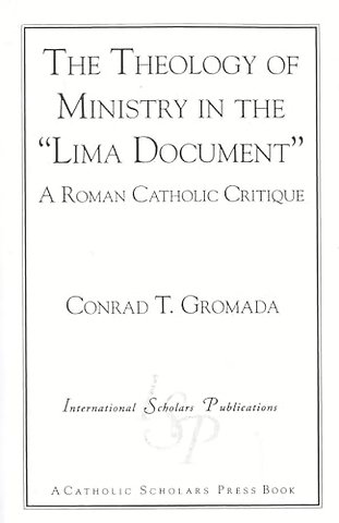 The Theology of Ministry in the 'Lima Document'