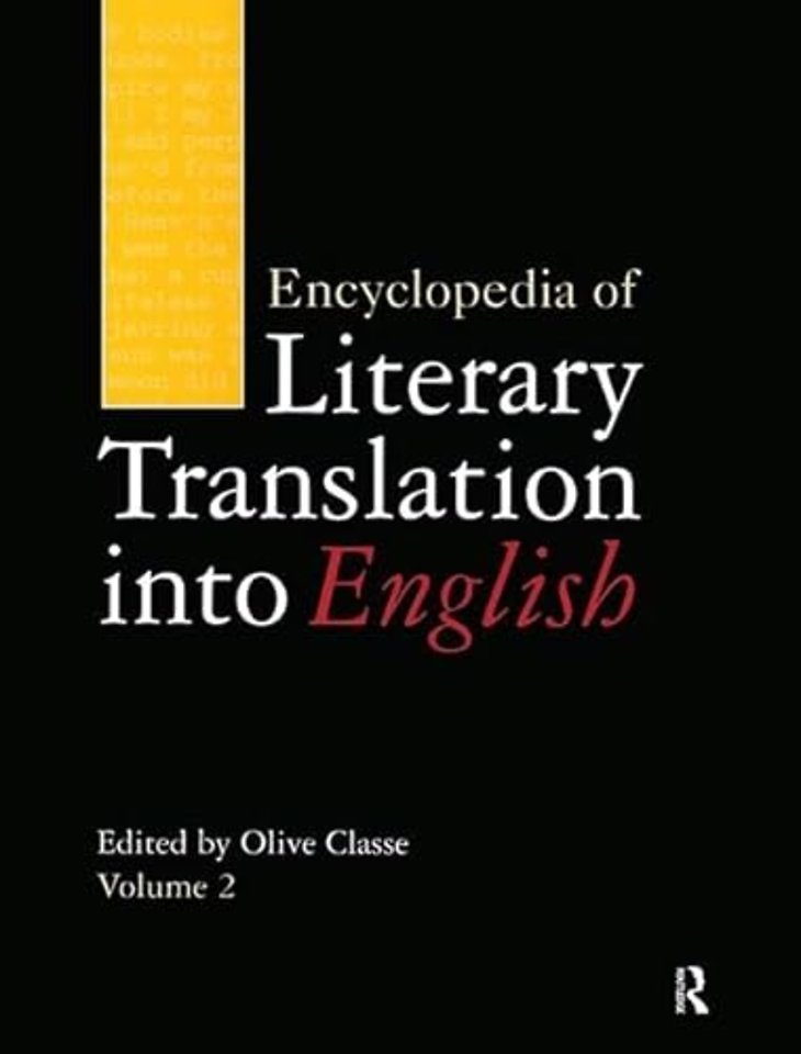 Encyclopedia of Literary Translation into English