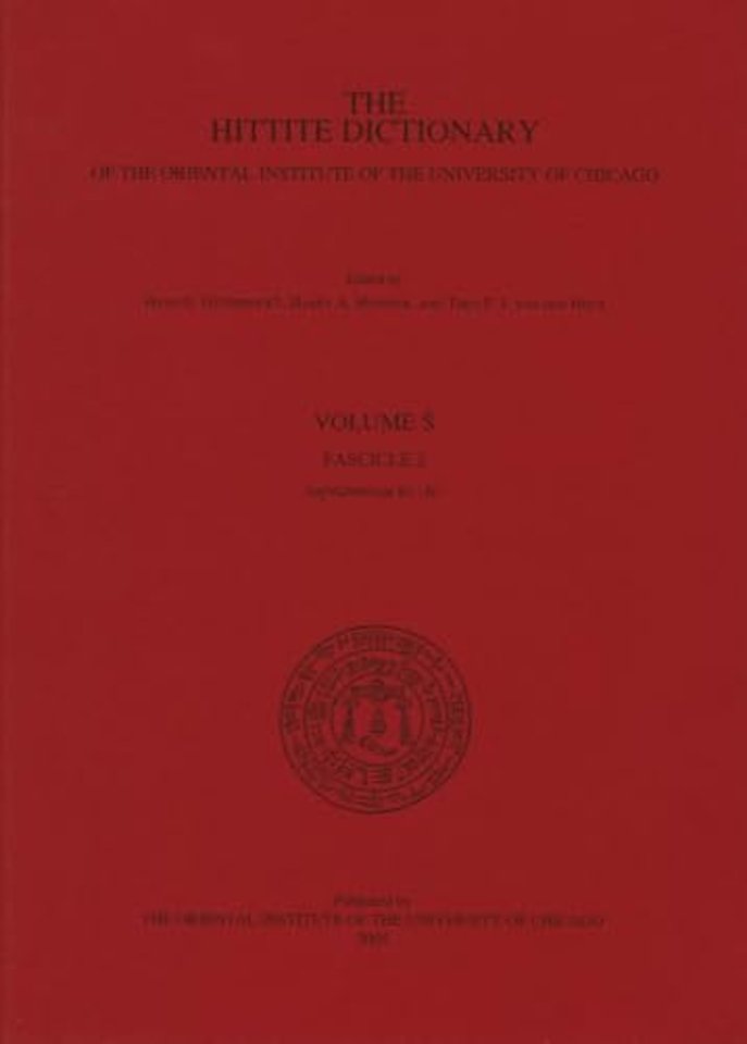 Hittite Dictionary of the Oriental Institute of the University of Chicago. Volume S fascicle 2