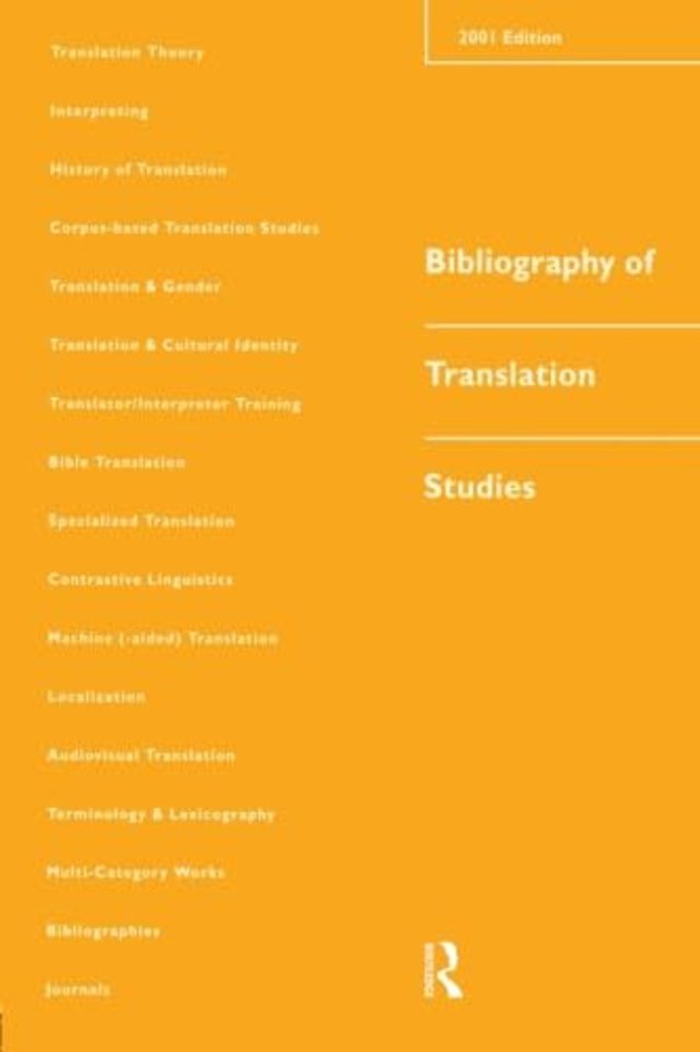 Bibliography of Translation Studies: 2001