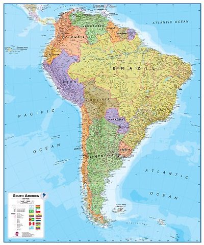 America south laminated