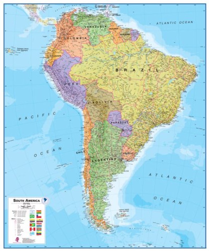 America south laminated