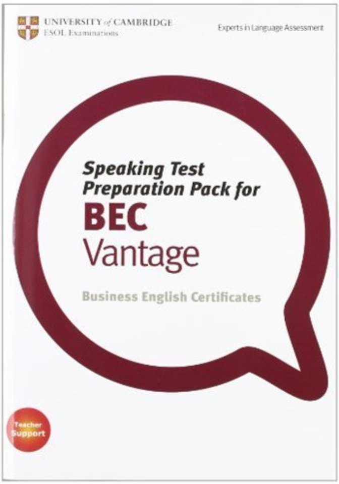 Speaking Test Preparation Pack for BEC Vantage Paperback with DVD