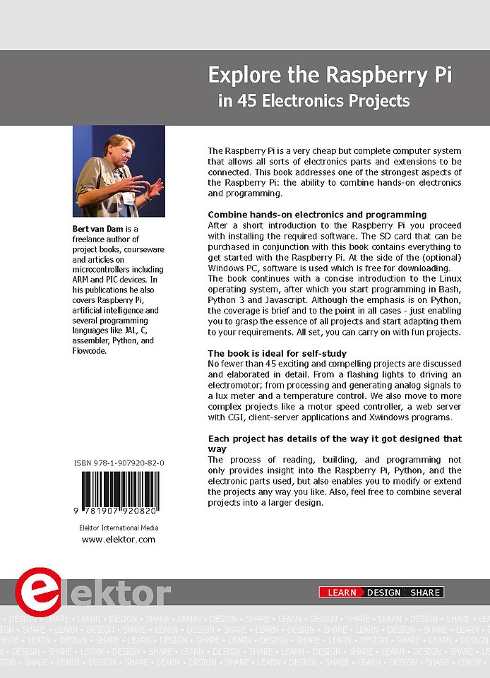 Explore the Raspberry Pi in 45 Electronics Projects