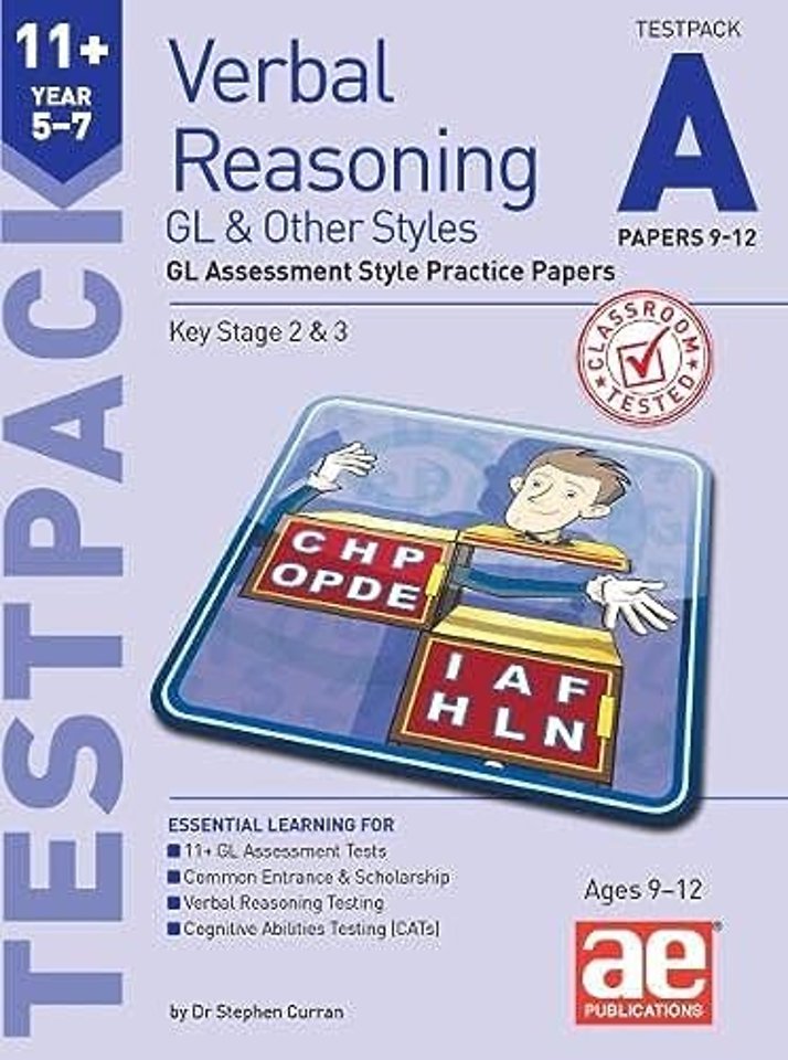 11+ Verbal Reasoning Year 5-7 GL & Other Styles Testpack A Papers 9-12