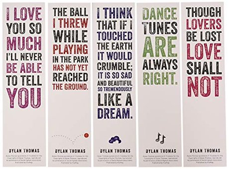 Dylan Thomas Bookmarks Pack 1