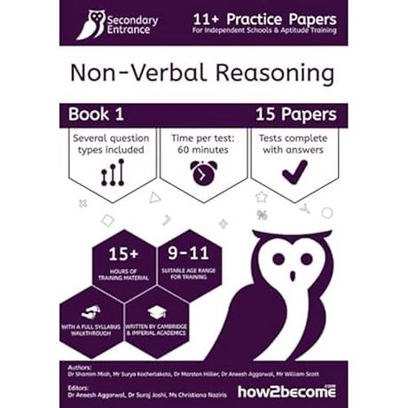 11+ Practice Papers For Independent Schools & Aptitude Training Non-Verbal Reasoning Book 1