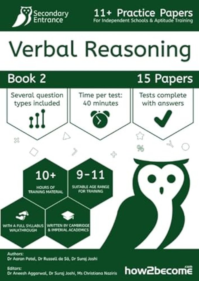 11+ Practice Papers For Independent Schools & Aptitude Training Verbal Reasoning Book 2