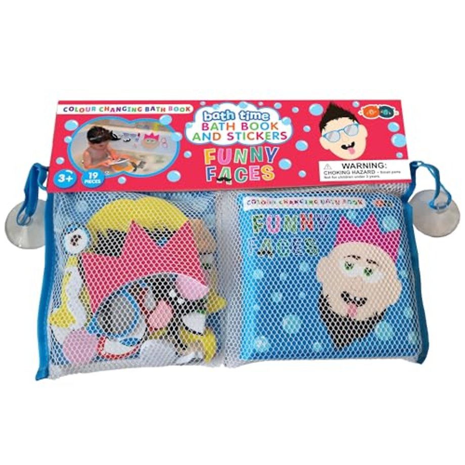 Funny Faces Colour Changing Bath Book & Stickers