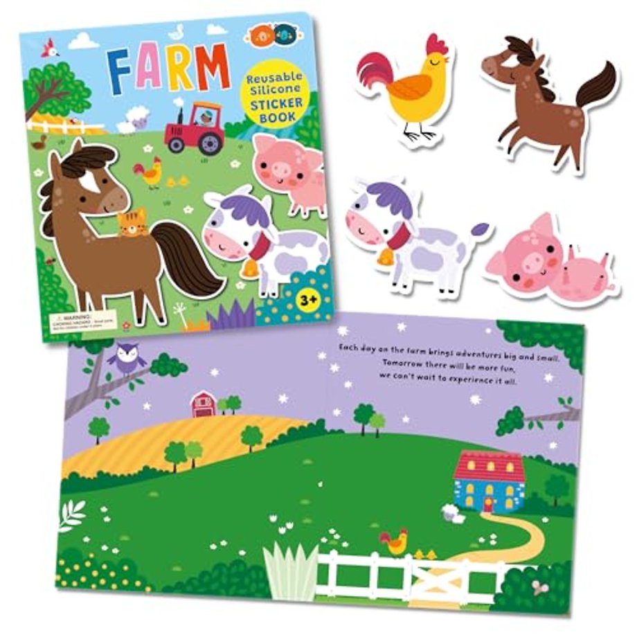 Silicone Sticker Book - Farm