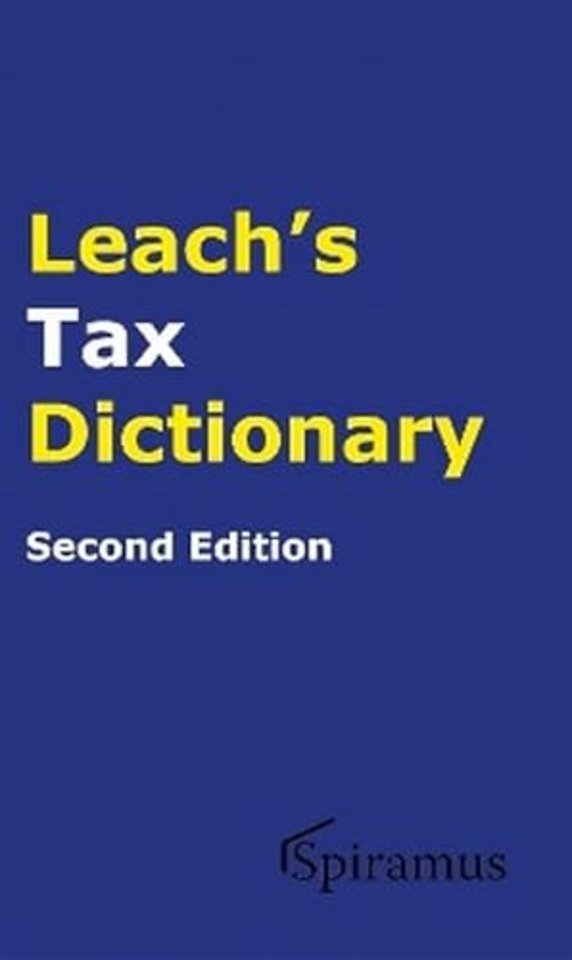 Leach`s Tax Dictionary