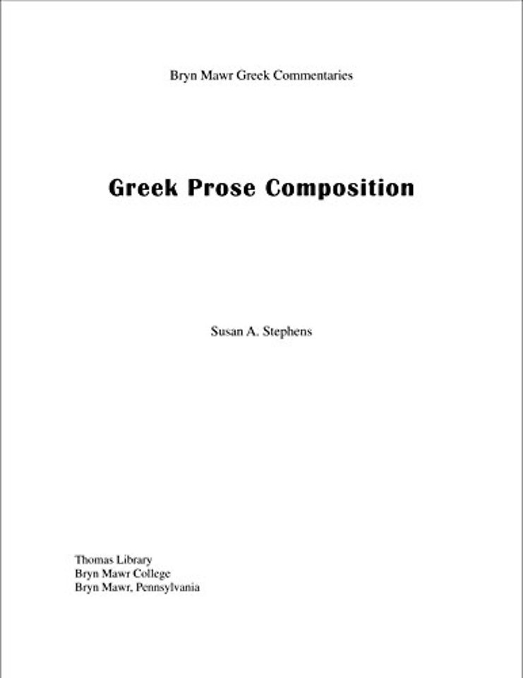 Greek Prose Composition
