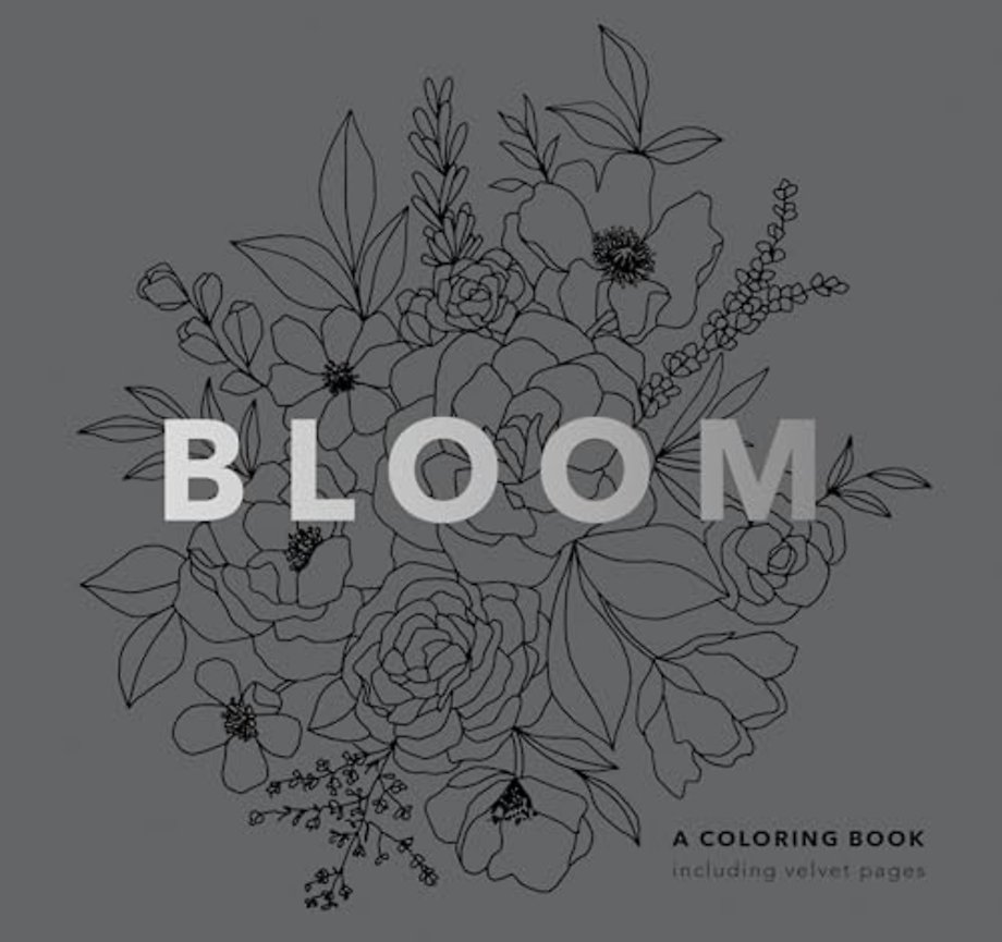 Bloom (Mini) – Pocket–Sized 5–Minute Floral Coloring Book for Kids, Teens, and Adults