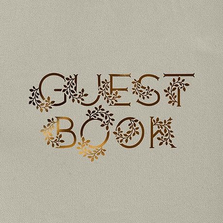 Wedding Guest Book – An Heirloom–Quality Guest Book with Foil Accents and Hand–Drawn Illustrations