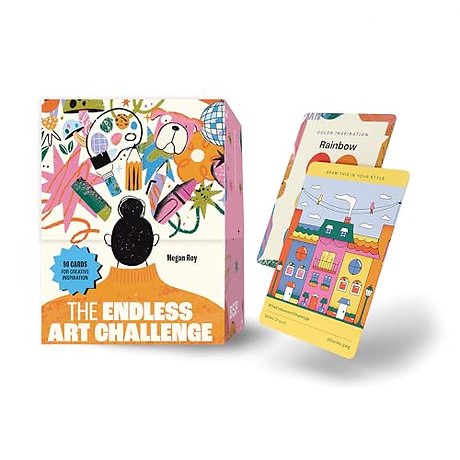The Endless Art Challenge Card Deck – 90 Creativity Prompt Cards (Overall 25,000 Combinations!) for Never–Ending Art Inspiration (C