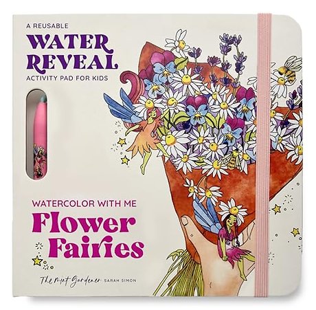 Watercolor With Me: Flower Fairies – A Reusable Water Reveal Coloring Book for Kids Featuring Flowers and Fairies
