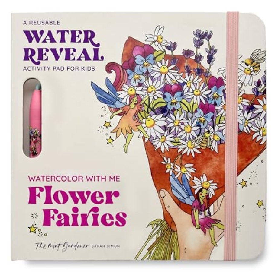 Watercolor With Me: Flower Fairies – A Reusable Water Reveal Coloring Book for Kids Featuring Flowers and Fairies
