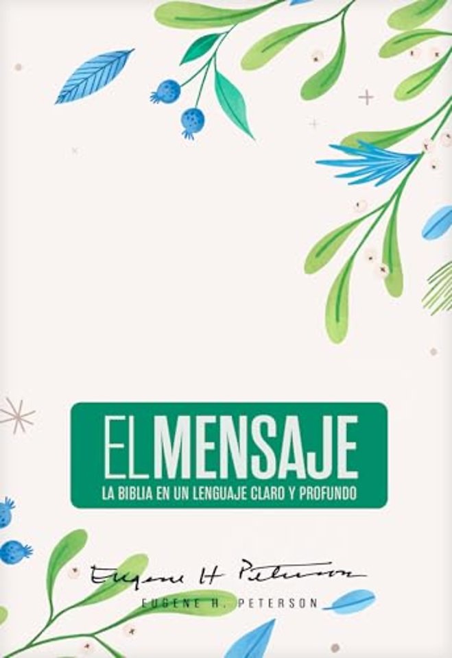 Biblia El Mensaje (Tapa Dura, Verde Floral)