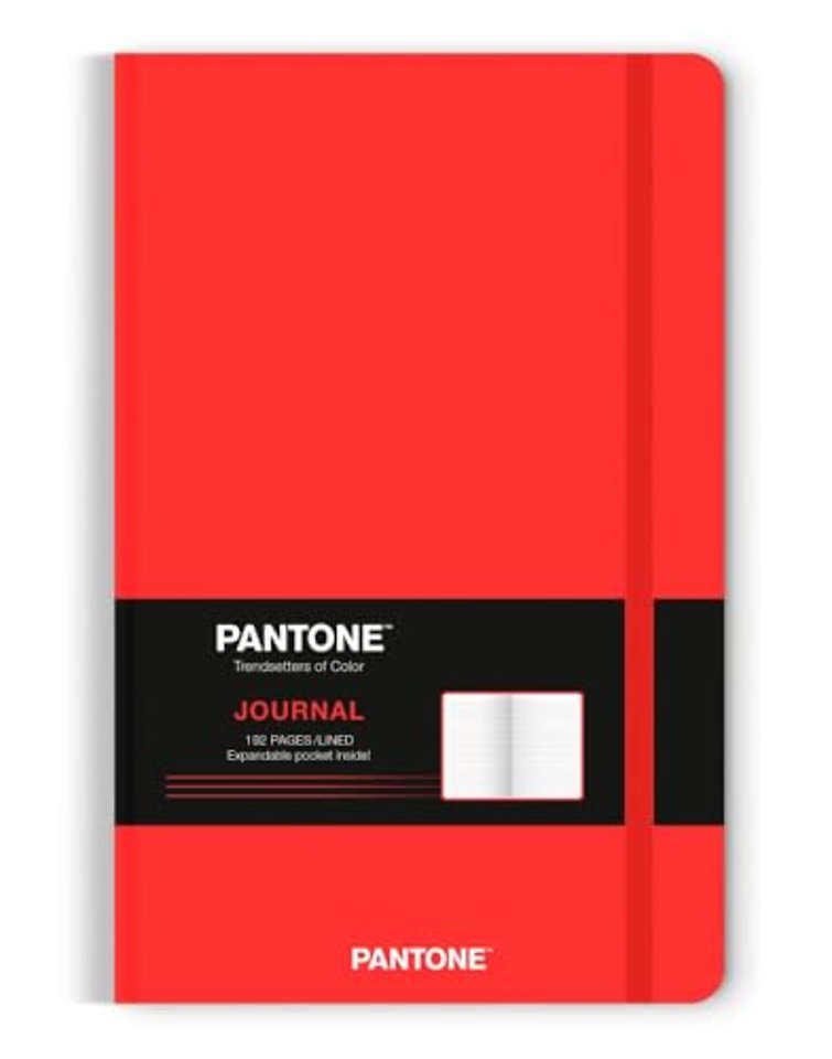 Pantone Official Red 5.25 X 8.25 Inch Lined Compact Journal Non-Dated