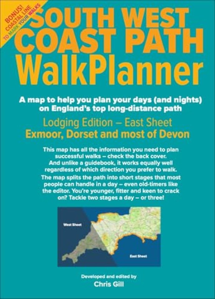 South West Coast Path WalkPlanner - Lodging Edition - East Sheet