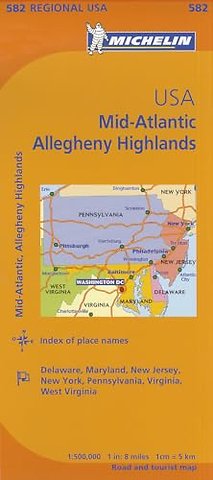Midatlantic - Michelin Regional Map 582