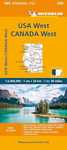 Western USA, Western Canada - Michelin Regional Map 585