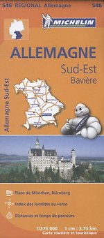 Michelin Wegenkaart 546 Duitsland Zuidoost - Beieren