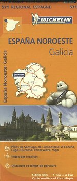 Michelin Wegenkaart 571 Spanje Noordwest - Galicia Michelin Wegenkaart 571 Spanje Noordwest - Galicia
