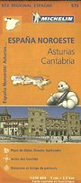 Michelin Wegenkaart 572 Spanje Noordwest - Asturias, Cantabria