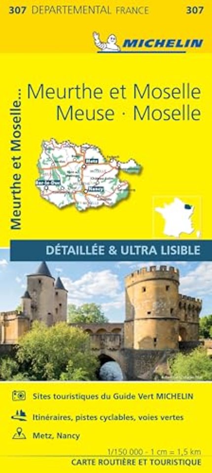 Meurthe et Moselle Meuse Moselle - Michelin Local Map 307