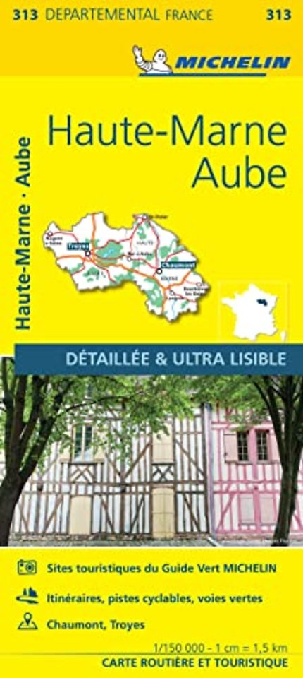 Aube Haute-Marne - Michelin Local Map 313