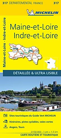 Indre-et-Loire Maine-et-Loire - Michelin Local Map 317