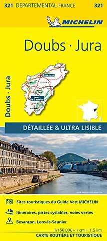 Doubs, Jura - Michelin Local Map 321