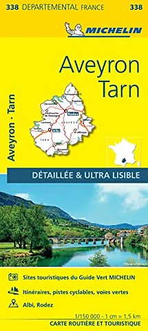 Aveyron, Tarn - Michelin Local Map 338