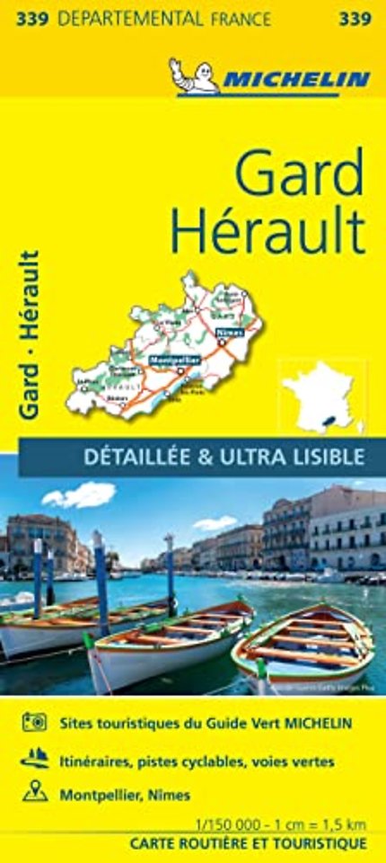 Gard, Herault - Michelin Local Map 339