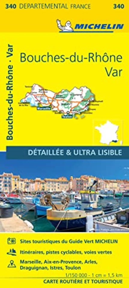 Bouches-du-Rhone Var - Michelin Local Map 340