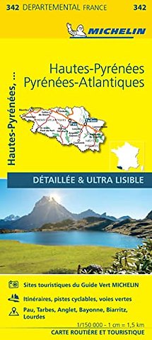 Hautes-Pyrenees Pyrenees-Atlantiques - Michelin Local Map 342