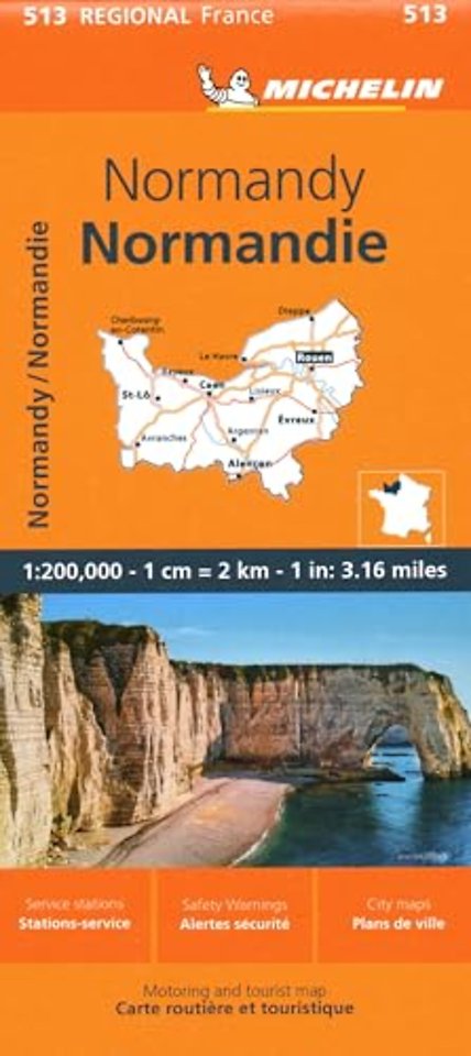 Normandy - Michelin Regional Map 513