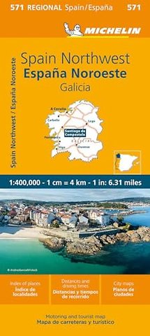 Galicia - Michelin Regional Map 571