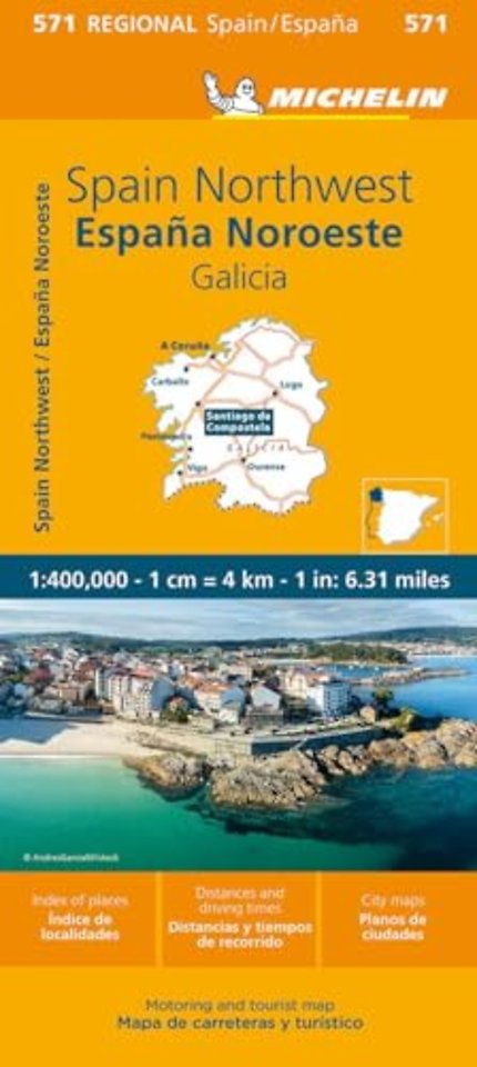 Galicia - Michelin Regional Map 571