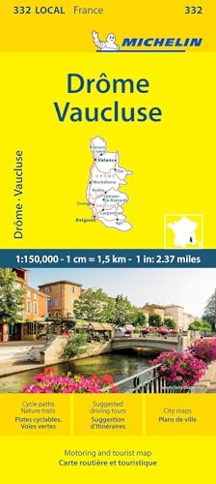 Drome Vaucluse - Michelin Local Map 332