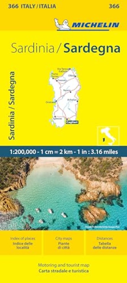 Sardinia - Michelin Local Map 366