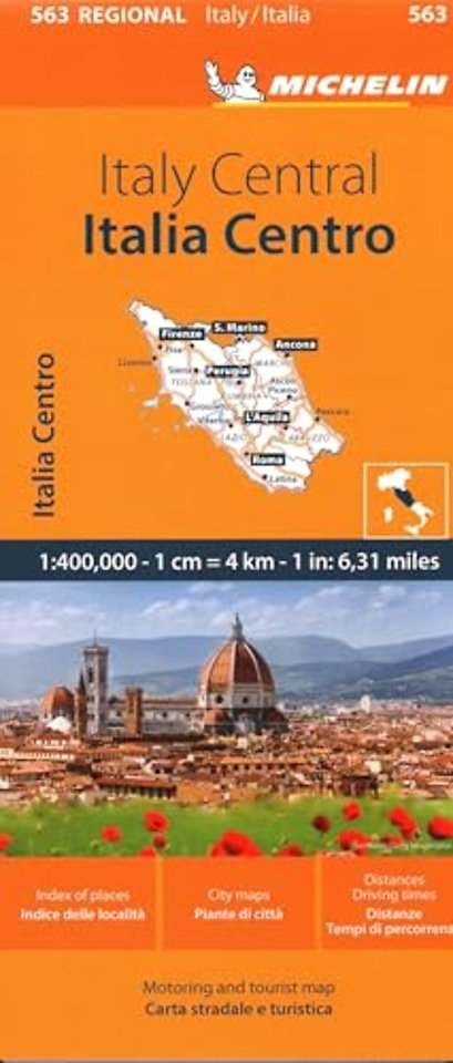 Italy Centre - Michelin Regional Map 563