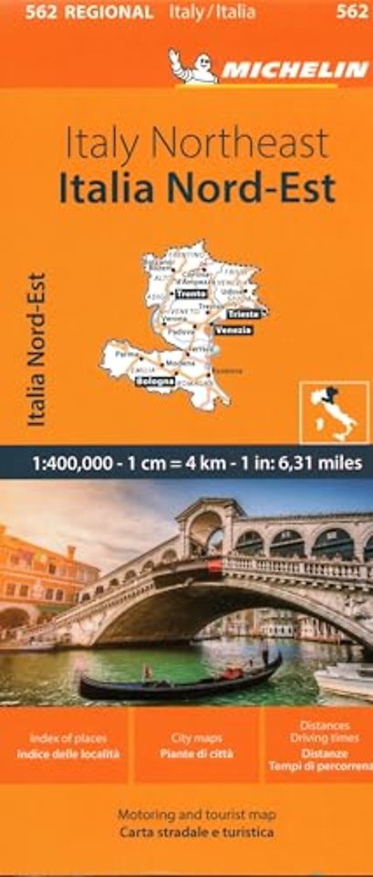 Italy Northeast - Michelin Regional Map 562