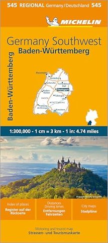 Germany Southwest - Michelin Regional Map 545