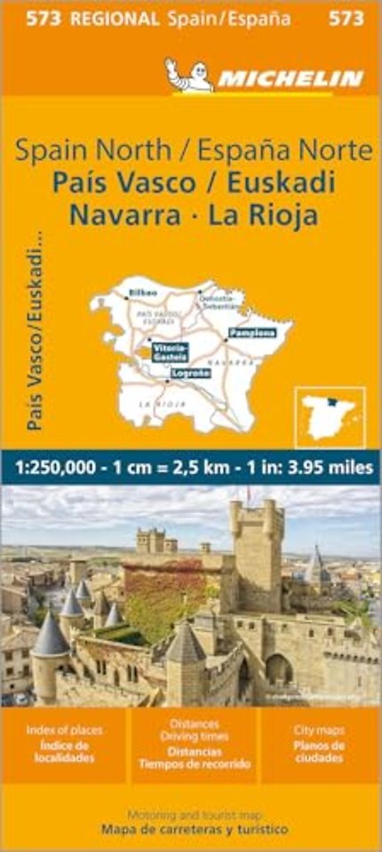 Pais Vasco Navarra Euskadi La Rioja - Michelin Regional Map 573